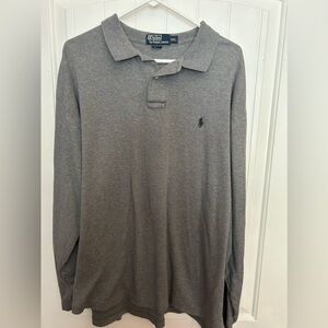 Men’s Polo Ralph Lauren Gray‎ Long Sleeve Collared Shirt Size XXL